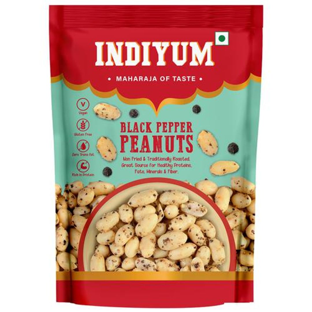 Black Pepper Peanuts - Rich In Protein, Vegan, Gluten-Free, Healthy Snack
