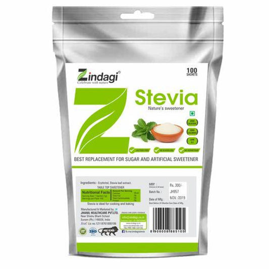 Stevia Sweetener Sachets - Pure White Powder, Sugar Free