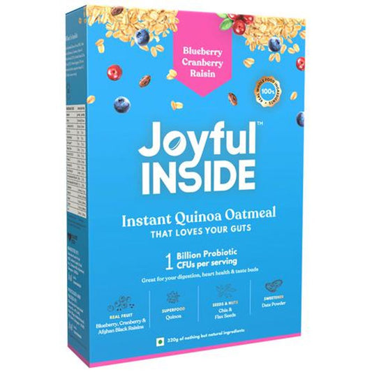 Instant Quinoa Oatmeal - Blueberry Cranberry Raisin, Seeds & Nuts, Real Fruit