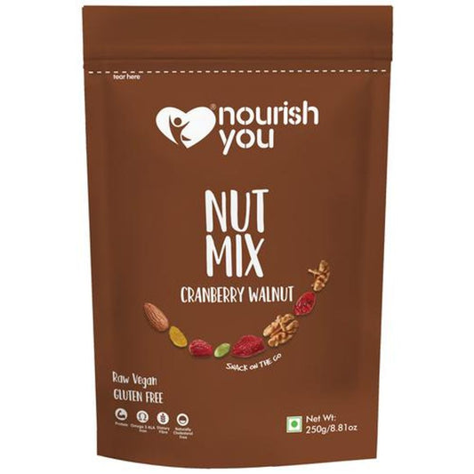 Raw Cranberry Walnut Nut Mix - Gluten Free