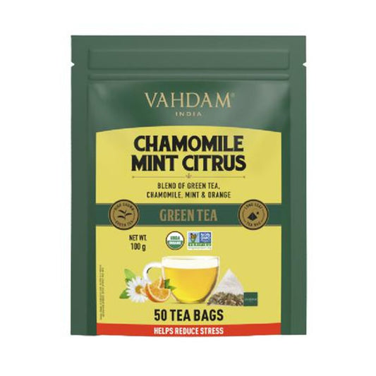 Chamomile Mint Citrus Green Tea - Rich In Antioxidants & Helps Boost Immunity