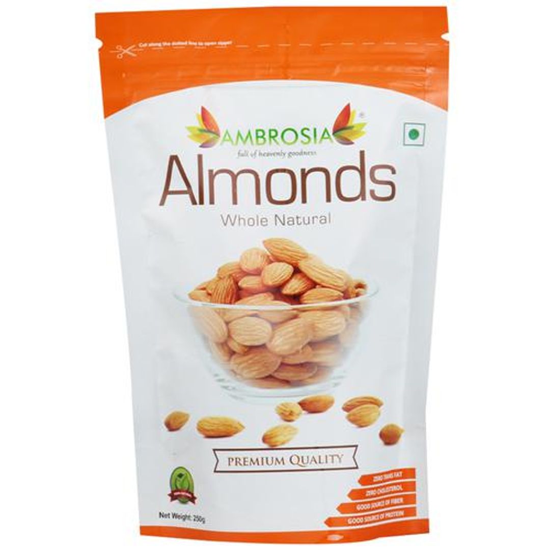 Premium California Whole Almonds - 100% Natural, Rich In Protein & Fibre