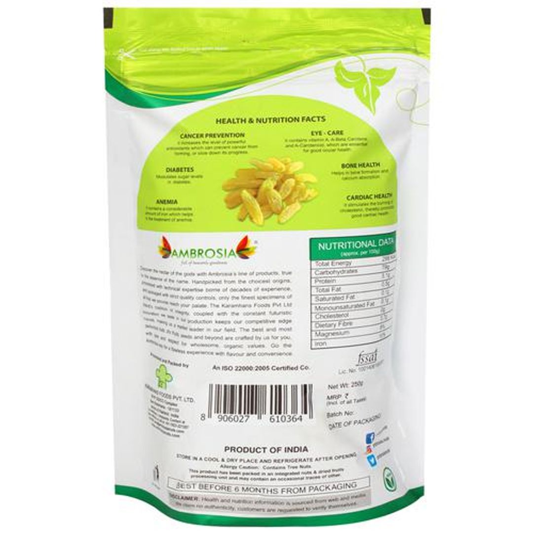 Premium Indian Green Raisins - Rich In Fibre & Minerals, Zero Cholesterol