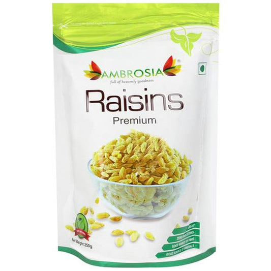 Premium Indian Green Raisins - Rich In Fibre & Minerals, Zero Cholesterol