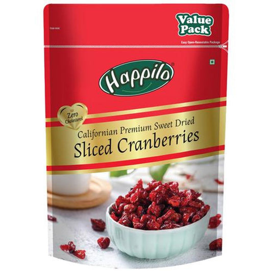 Californian Premium Sweet Dried Sliced Cranberries - Value Pack