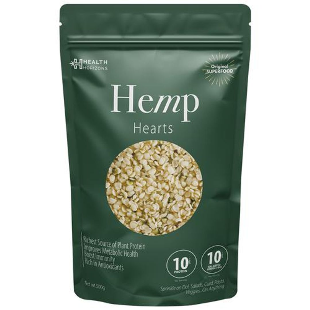 Hemp Hearts - With Fatty Acids, Perfectly Balanced Omega 6, 3, Amino Acids, 0% Cholesterol, Vegan, Soy-free, Gluten-Free