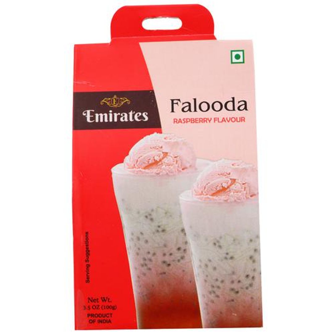Emirates Falooda - Raspberry Flavoured, Ready To Make Dessert Mix