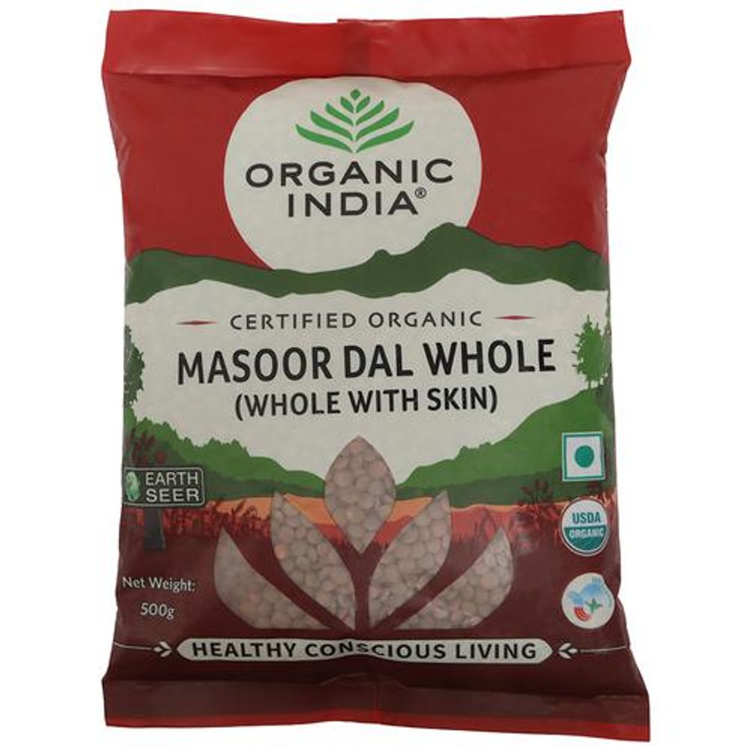 Masoor Dal Whole - With Skin, Rich In Vitamins, Fibre & Minerals