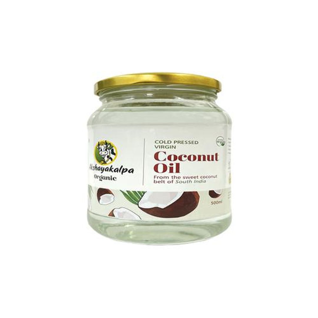Organic Cold Pressed Virgin Coconut Oil - Rich In Antioxidant, Great For Cooking & Hair