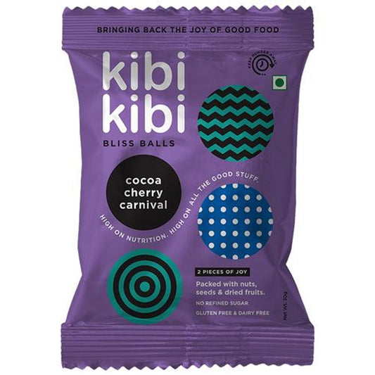 Bliss Balls - Nuts, Seeds & Dry Fruits, No Added Sugar, Gluten Free, Cocoa Cherry Carnival