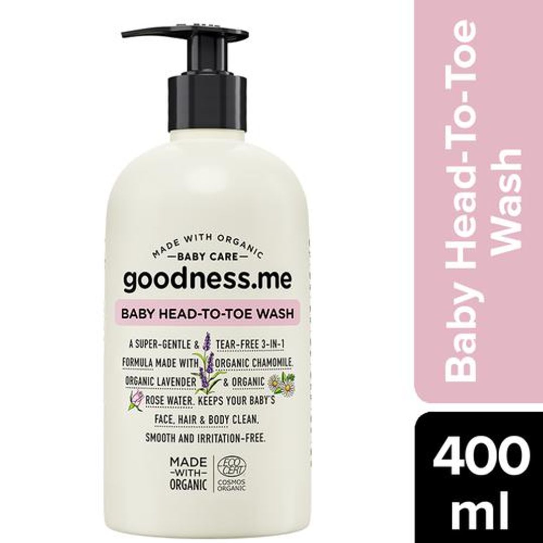 Organic Baby Head-to-Toe - As Body  Wash & Shampoo, Tear Free, Pediatrician Certified, Hypoallergenic