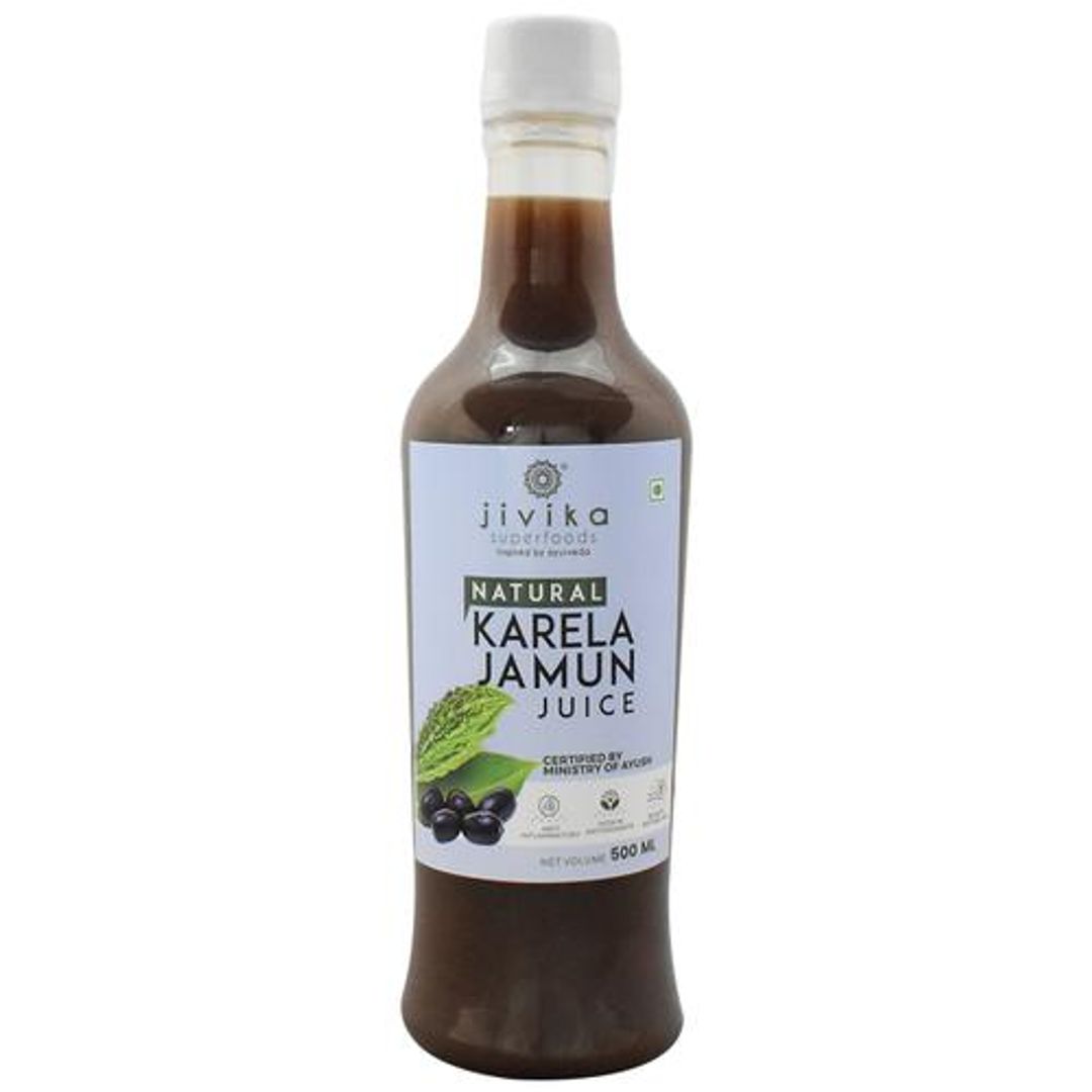 Natural Karela Jamun Juice - High In Antioxidants & Anti-inflammatory, Boosts Metabolism