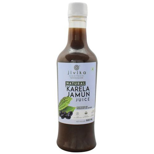 Natural Karela Jamun Juice - High In Antioxidants & Anti-inflammatory, Boosts Metabolism