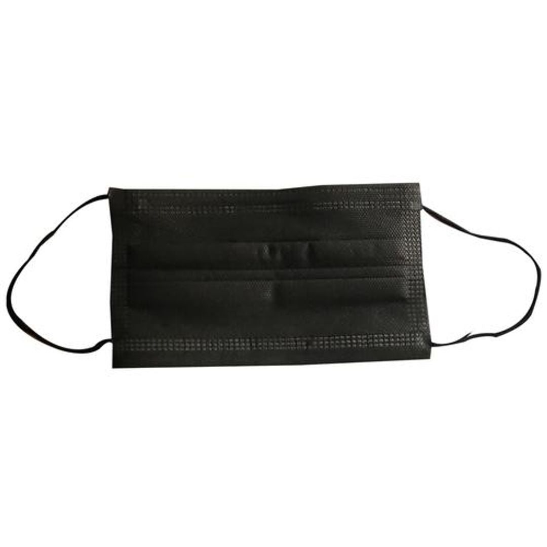 Surgical Face Mask - Black, 3 Ply Spun Bound, From Harmful Protection