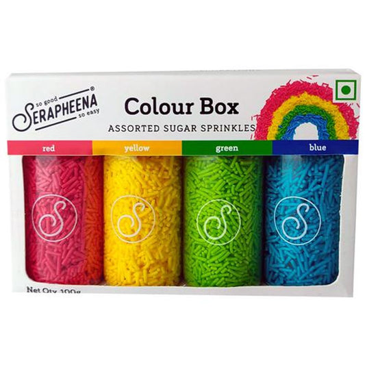Colour Box Sugar Sprinkles - Assorted Colours & Designs, For Cake Decoration