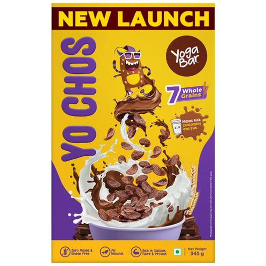 Yo Chos Choco Cereal - No Maida, Rich In Protein, Gluten Free, Healthy Breakfast