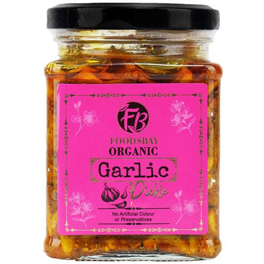Organic Garlic Pickle - No Artificial Colours Or Preservatives