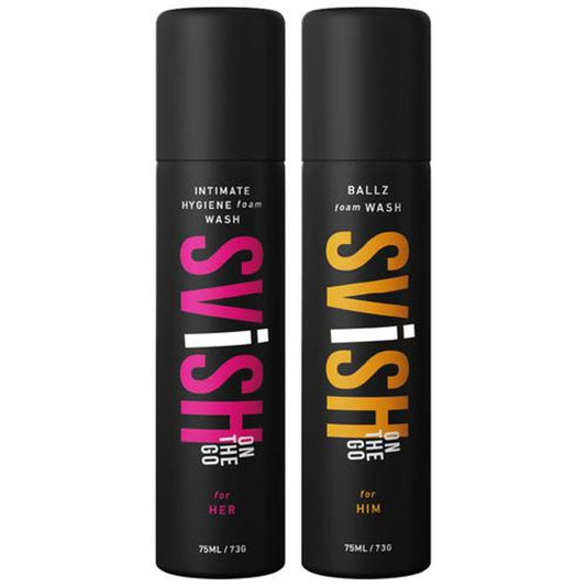 His & Her Kit - Intimate Hygiene & Ballz Foam Wash, pH Balanced, Paraben Free