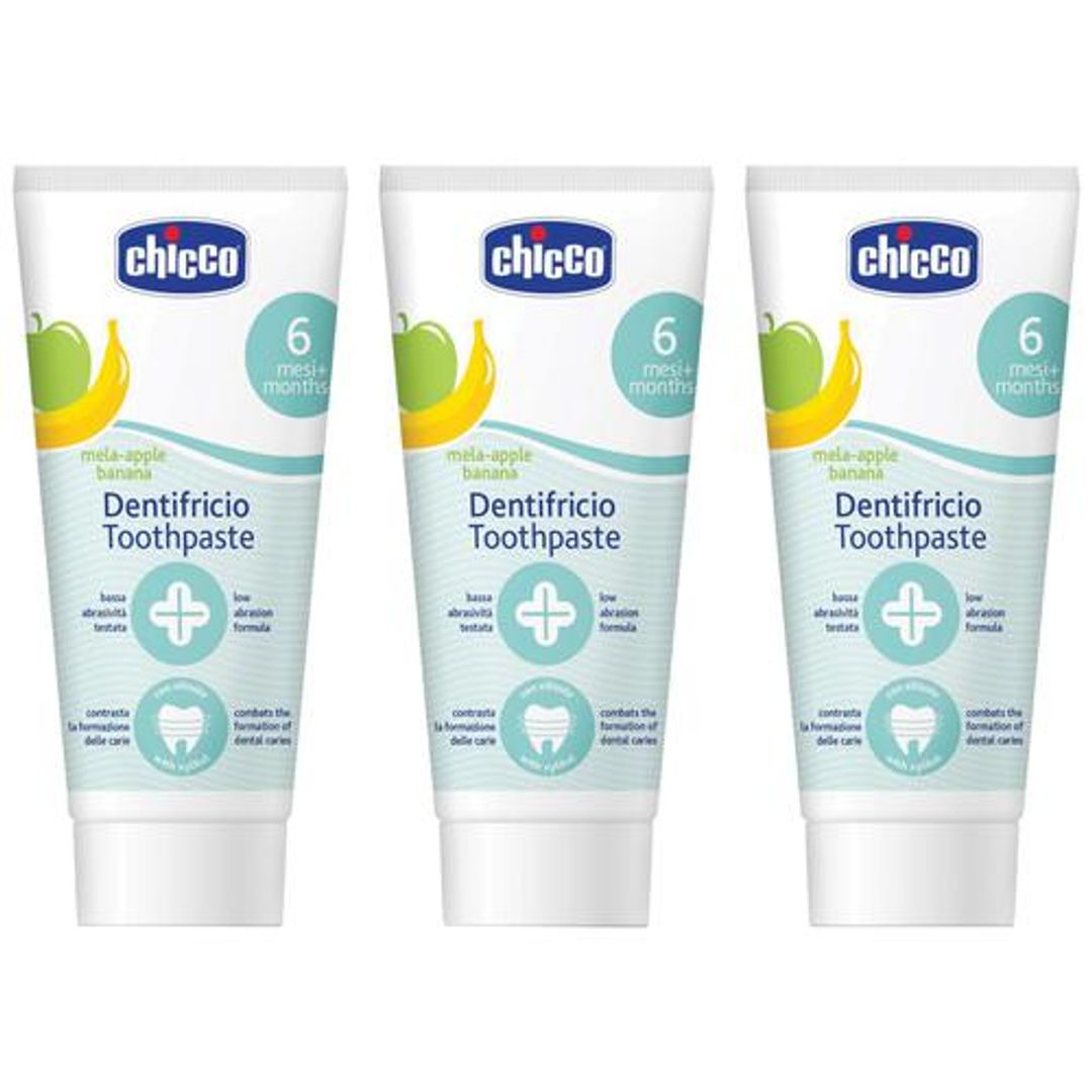 Dentifricio Toothpaste - Mela-Apple Banana, No Fluoride, 6+ Months
