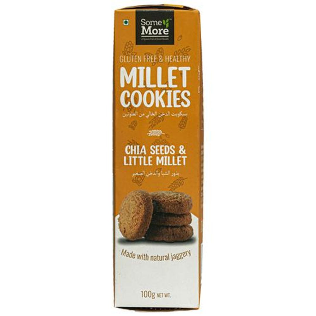 Gluten Free Chia Seed And Little Millet Cookies - Made With Natural Jaggery