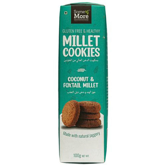 Gluten Free Coconut & Foxtail Millet Cookies - Made With Natural Jaggery
