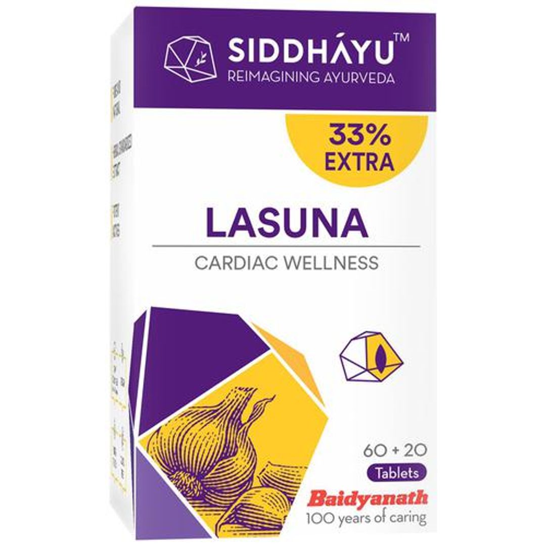 Lasuna/Garlic Tablet - Vegan, Pure & Natural, For Cardiac Wellness