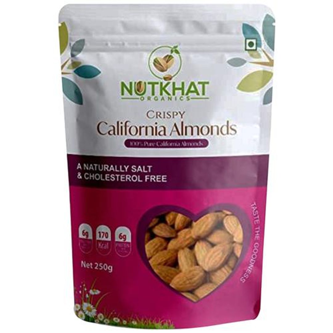 Crispy California Almonds - 100% Pure, Free From Salt & Cholesterol