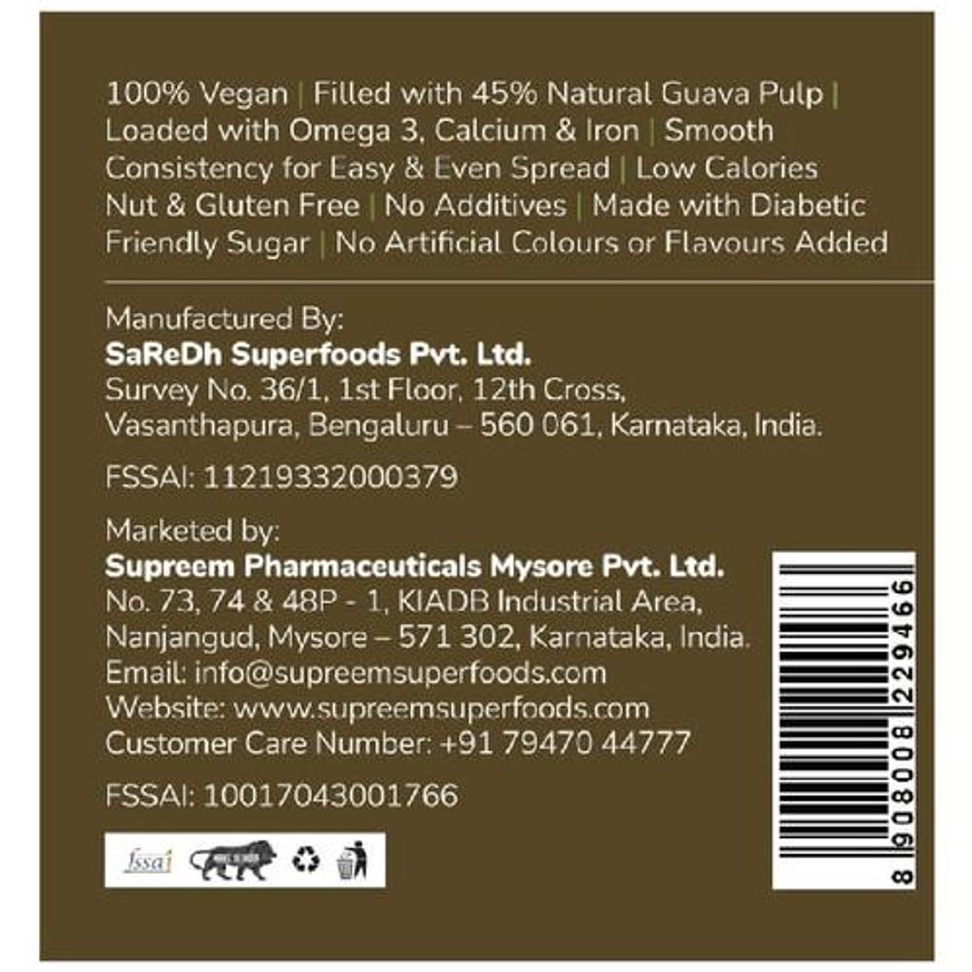 Guava Chilli With Chia Seeds Healthy Fruit Spread - Smooth, 100% Vegan