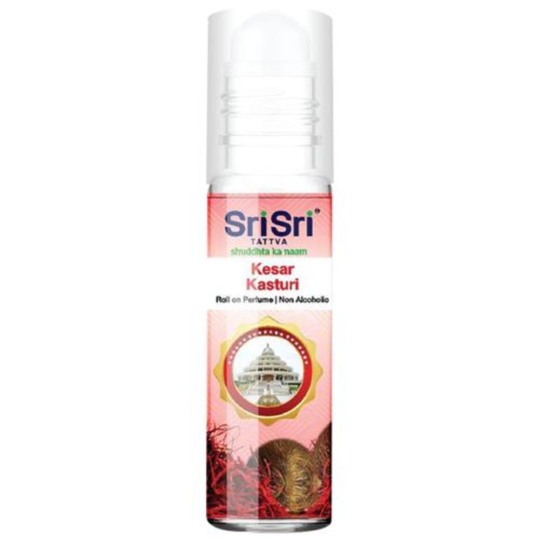 Kesar Kasturi Roll-On Perfume - Non-Alcoholic, Long-Lasting Fragrance