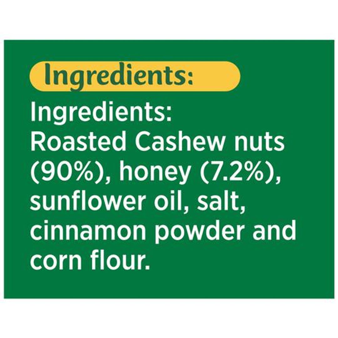 Roasted Cashews - Honey & Cinnamon, 100% Natural, High In Protein