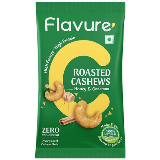 Roasted Cashews - Honey & Cinnamon, 100% Natural, High In Protein