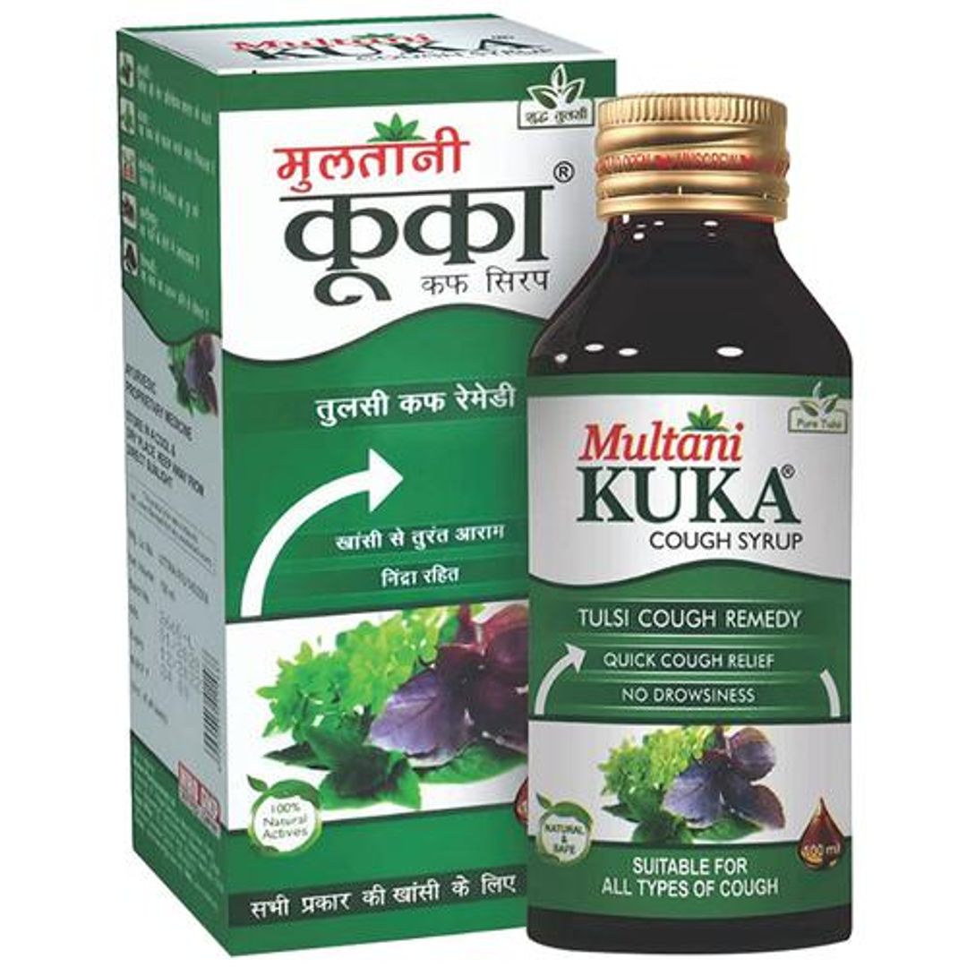 Kuka Cough Syrup - Pure Tulsi, Natural & Safe, No Drowsiness