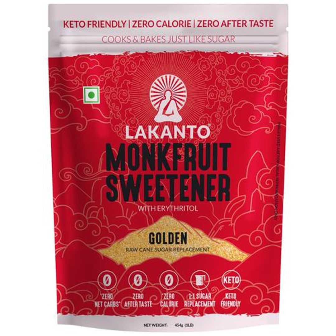 Monk Fruit Sweetener With Erythritol - Golden, Keto Friendly, No Calorie
