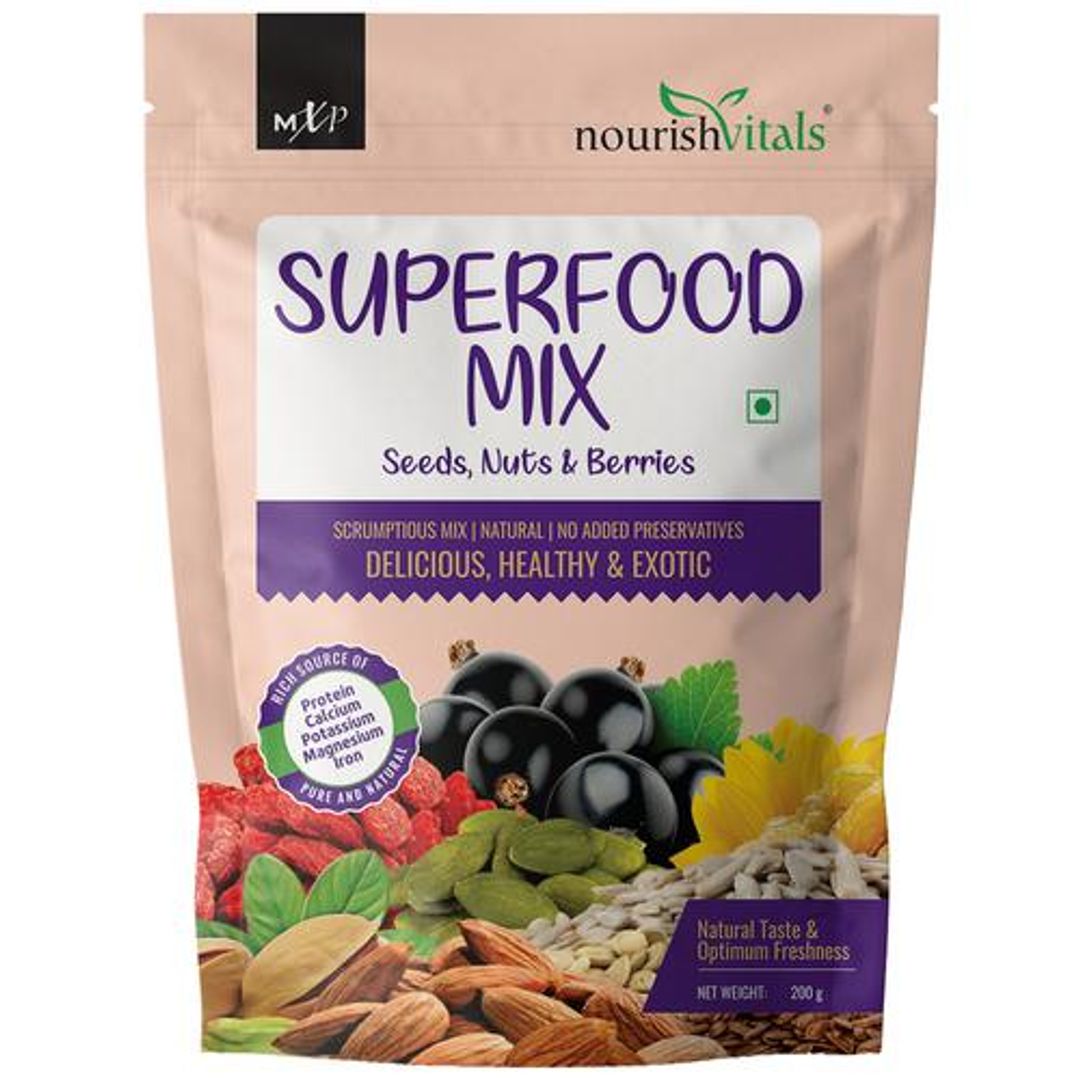 Superfood Mix - Seeds, Nuts & Berries, No Added Preservatives Delicious, Healthy & Exotic