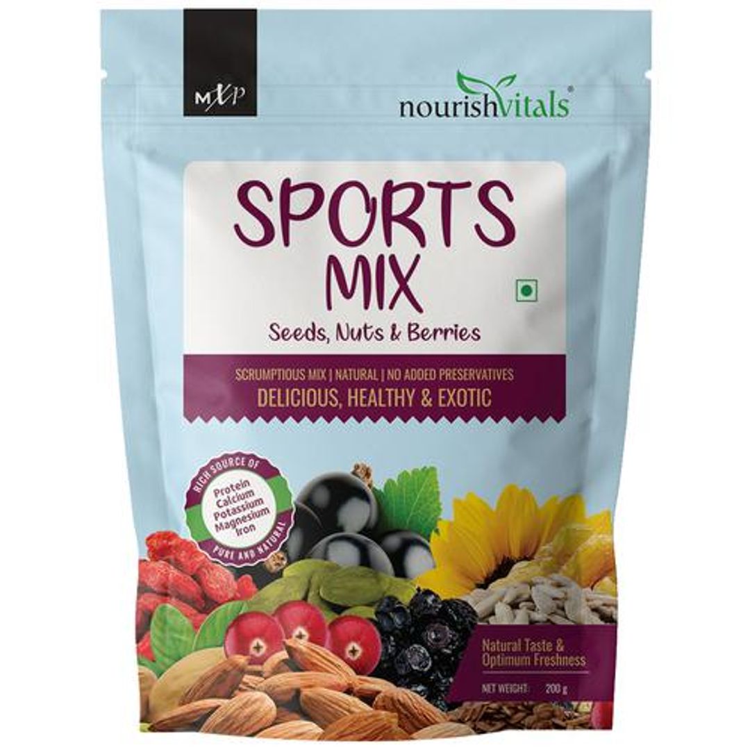 Sports Mix - Seeds, Nuts & Berries, No Added Preservatives, Delicious, Healthy & Exotic