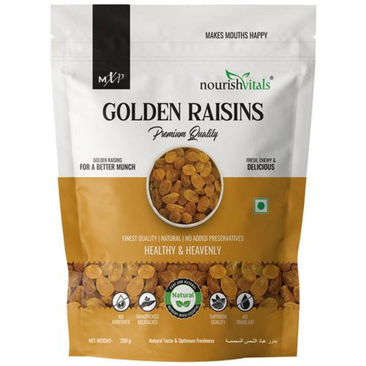 Golden Raisins-  Premium Quality, No Added Preservatives, Healthy & Heavenly