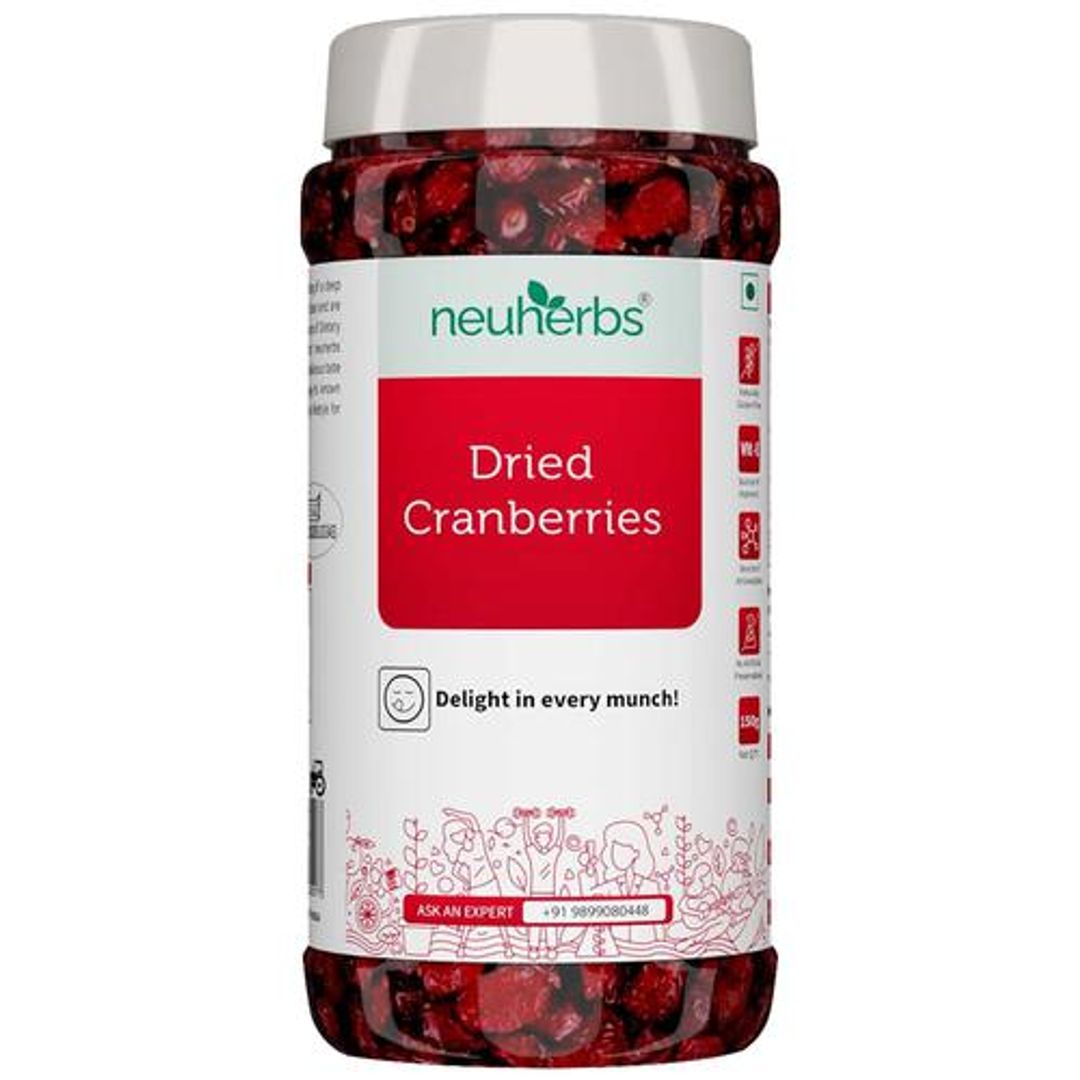 Dried Cranberries - High In Antioxidants & Fibre, Healthy, Vegan & Gluten Free
