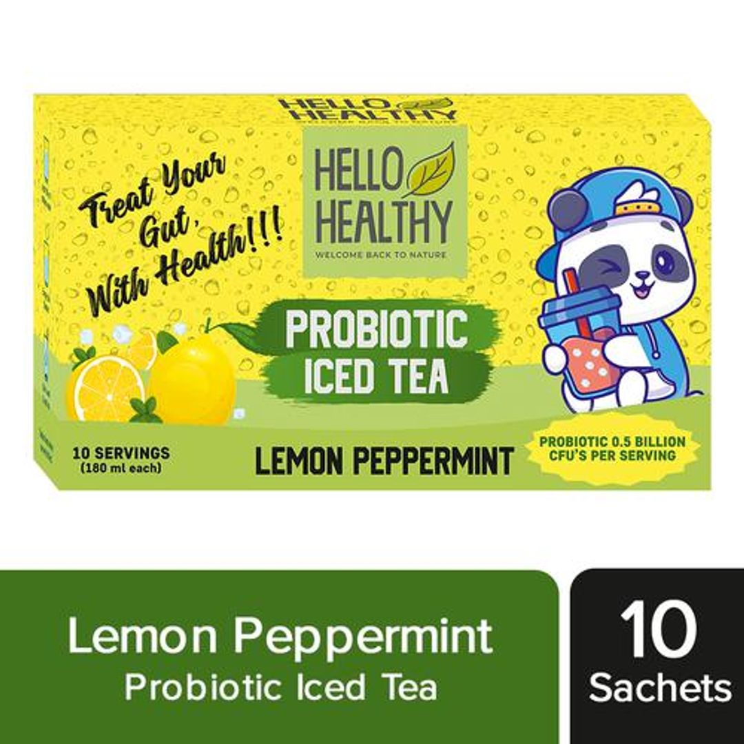 Lemmon Peppermint Probiotic Iced Tea - Natural & Refreshing