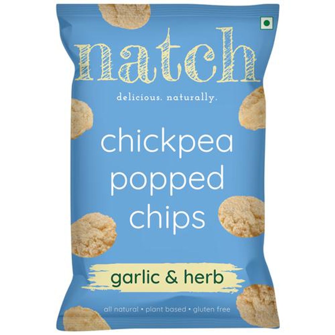 Chickpea Popped Chips - Garlic & Herb, Natural, Plant Based, Gluten Free