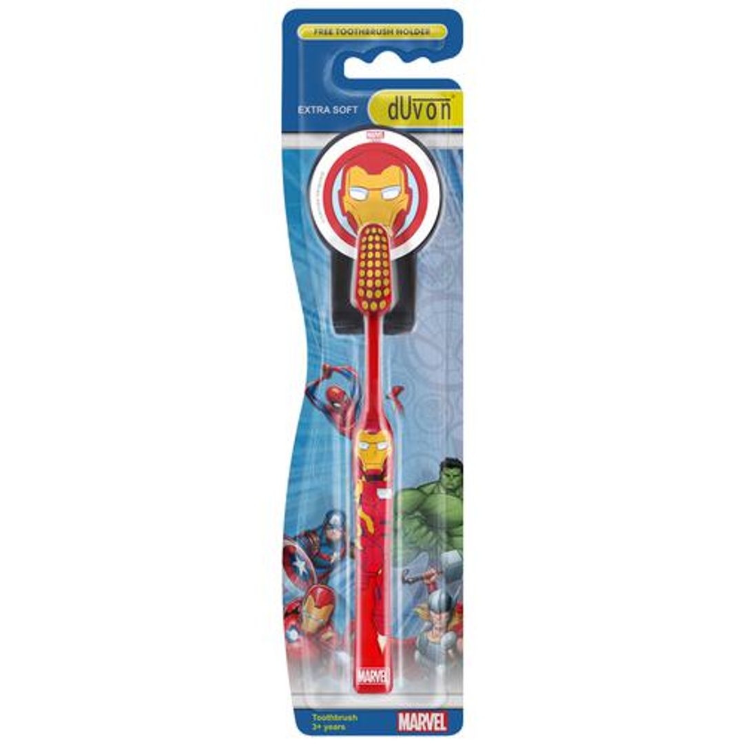 Marvel Kids Toothbrush - Ironman, Extra Soft Bristles, Ergonomically Designed Grip