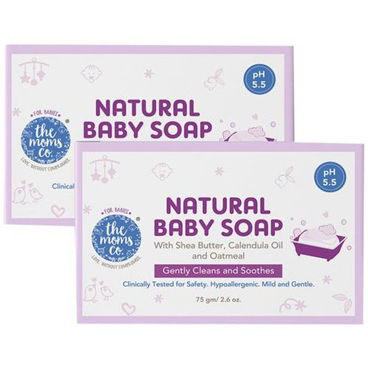 Natural Baby Soap - Shea Butter, Calendula & Oatmeal, pH 5.5, Cleans & Soothes Skin