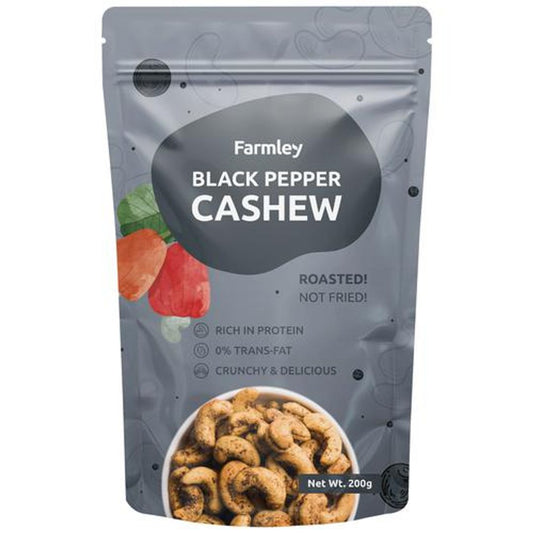 Black Pepper Cashew - Roasted & Flavoured, Rich In Protein, Crunchy, Delicious