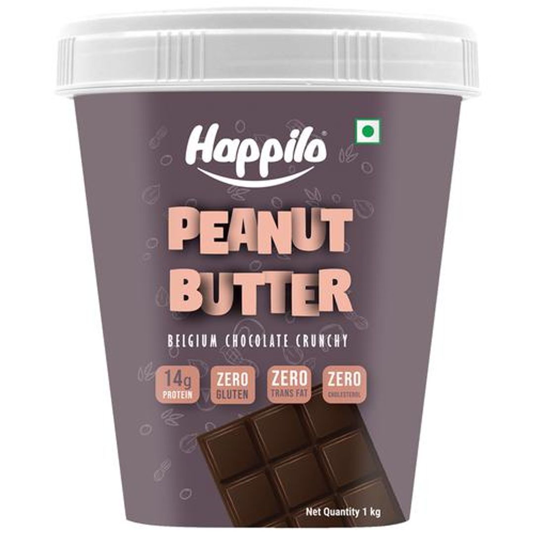 Belgium Chocolate Peanut Butter - Crunchy, High In Protein, Gluten Free