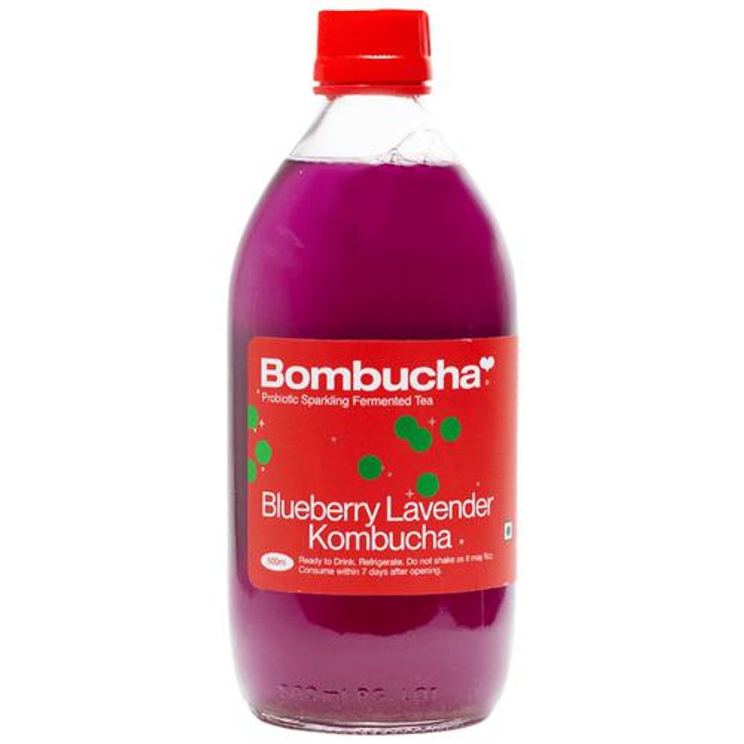 Blueberry Lavender Kombucha - Probiotic Sparkling Fermented Tea, Ready To Drink