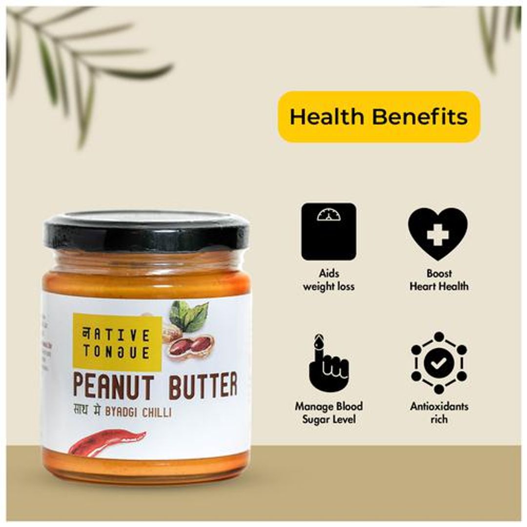 Peanut Butter With Byadgi Chilli - For Weight Loss, Sugar Level, Heart Health