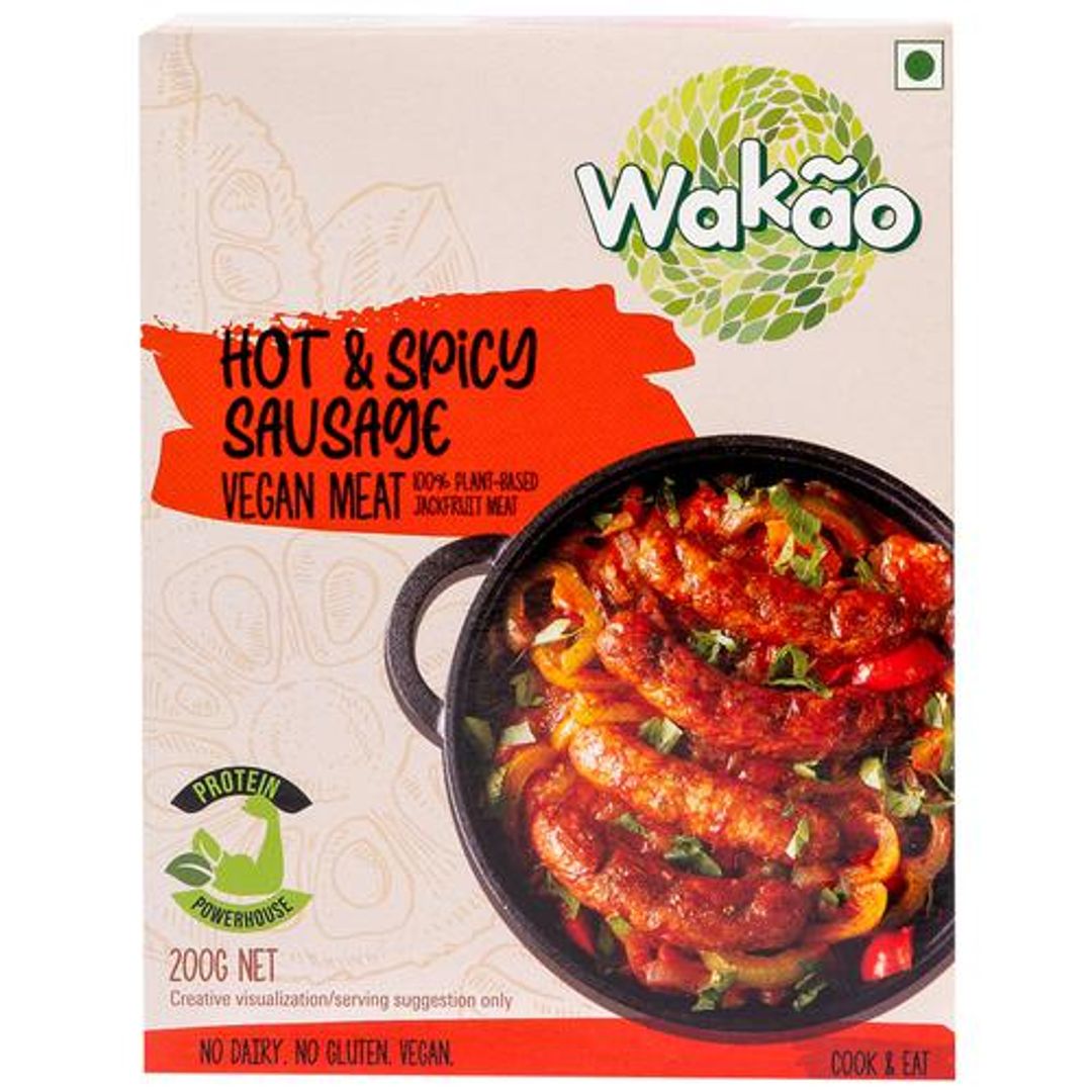 Hot & Spicy Sausage - 100% Plant-Based, Vegan, Ready To Cook, Gluten Free