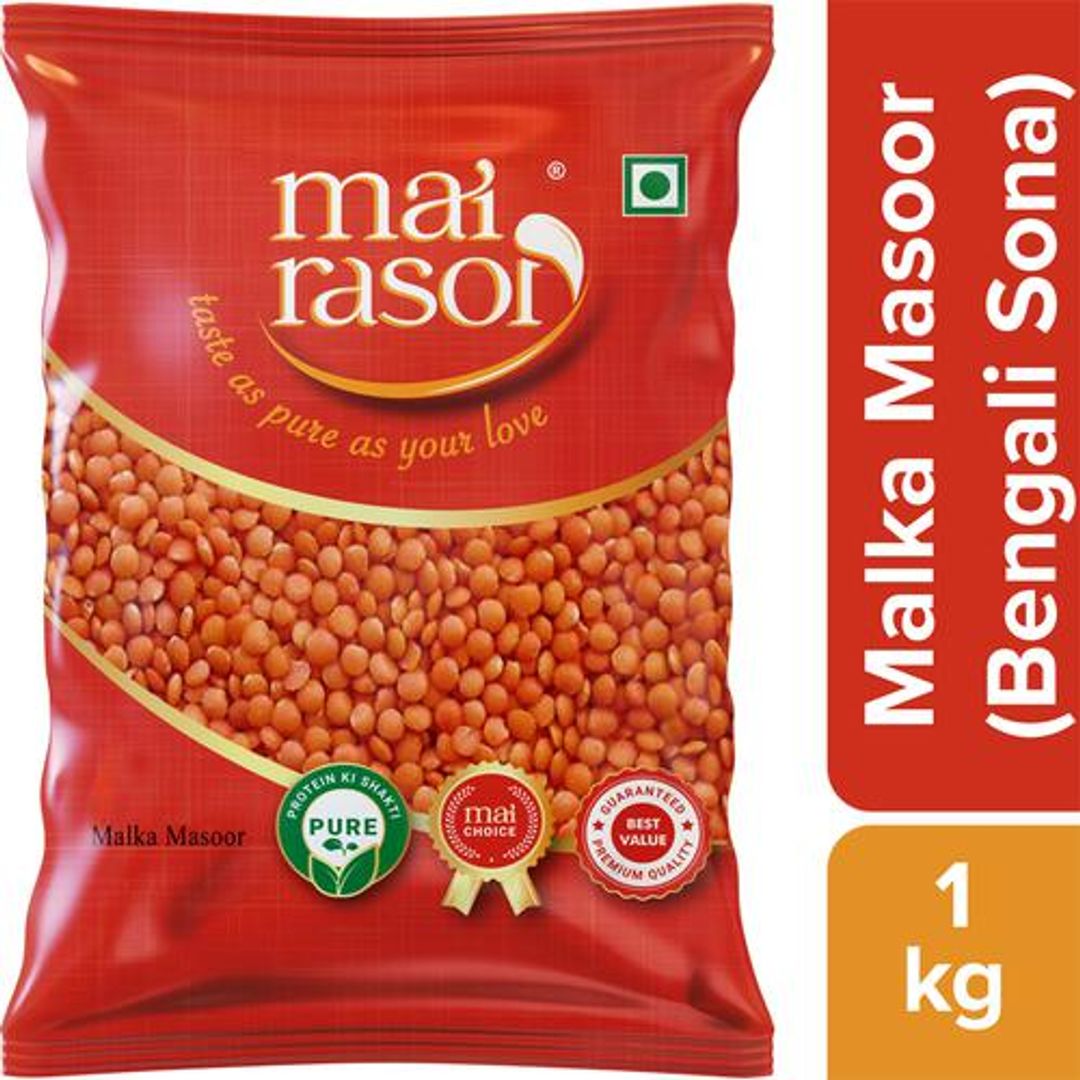 MAI RASOI SONA MALKA MASOOR DAL - UNPOLISHED, 1 KG POUCH