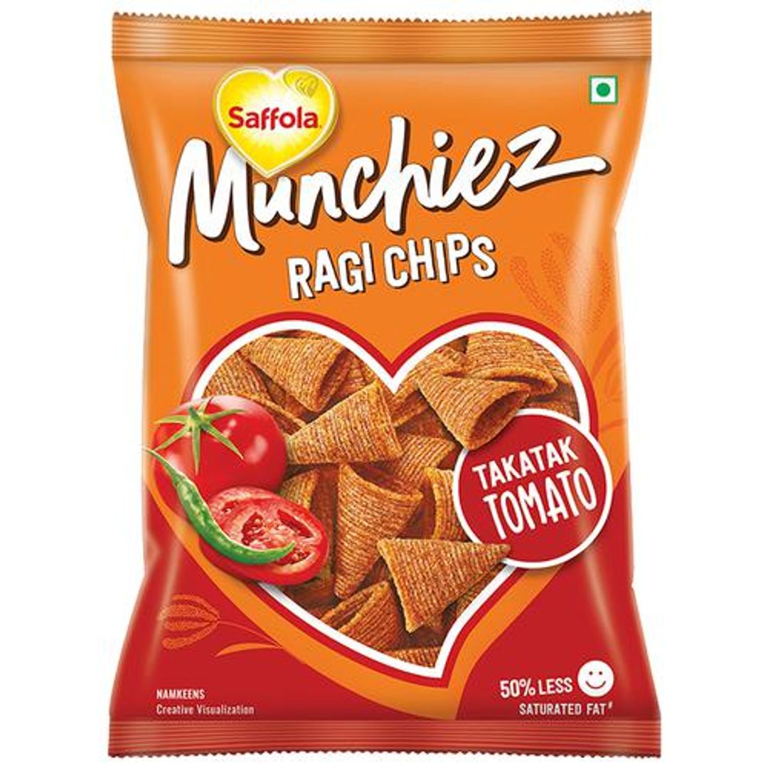 Munchiez Ragi Chips - Takatak Tomato, Cone Shaped, High In Calcium
