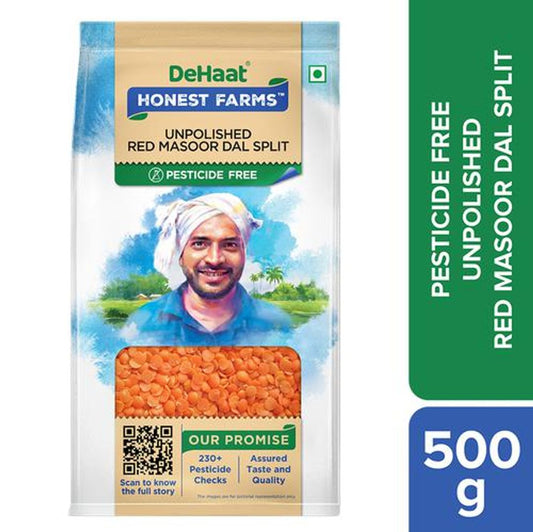 Unpolished Red Masoor Dal Split - Pesticide Free