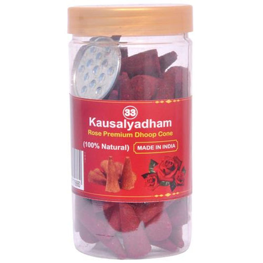 Rose Premium Dhoop Cone - 100% Natural